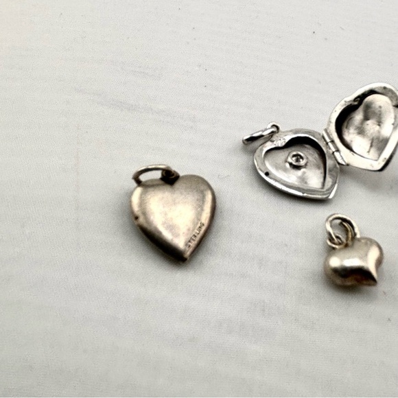 Vintage Sterling Silver 925 Love & Luck Charm Bundle - Lot of 4 - Picture 3 of 8